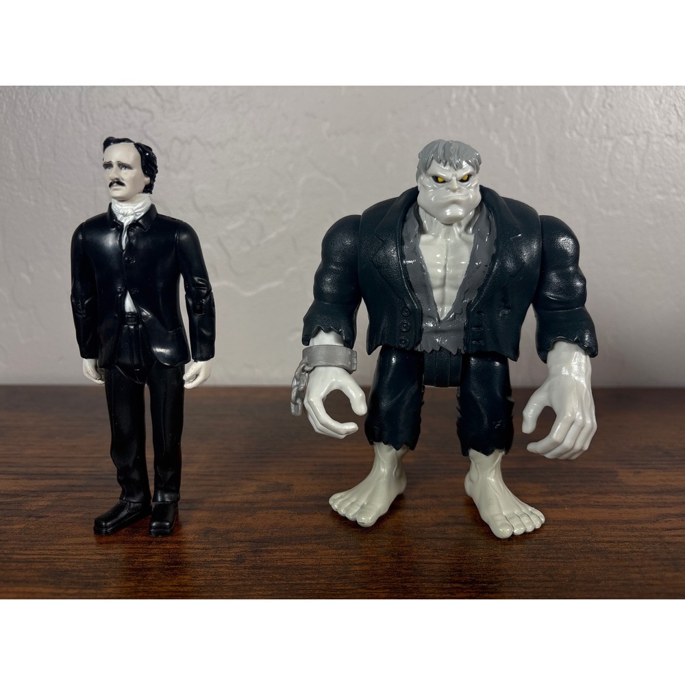 Edgar Allan Poe & Solomon Grundy Action Figure Lot Accoutrements Mattel DC